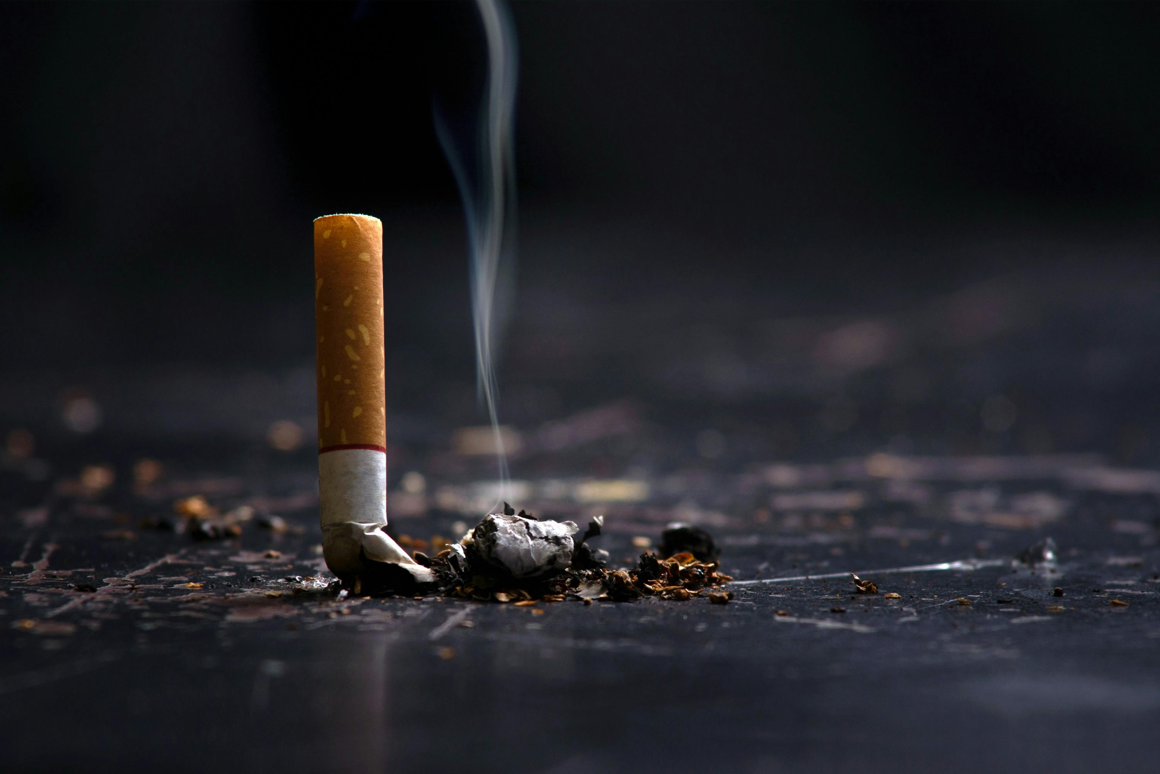 World No Tobacco Day Concept Stop Smoking.tobacco cigarette butt on the floor | Image credit: Pcess609 - stock.adobe.com
