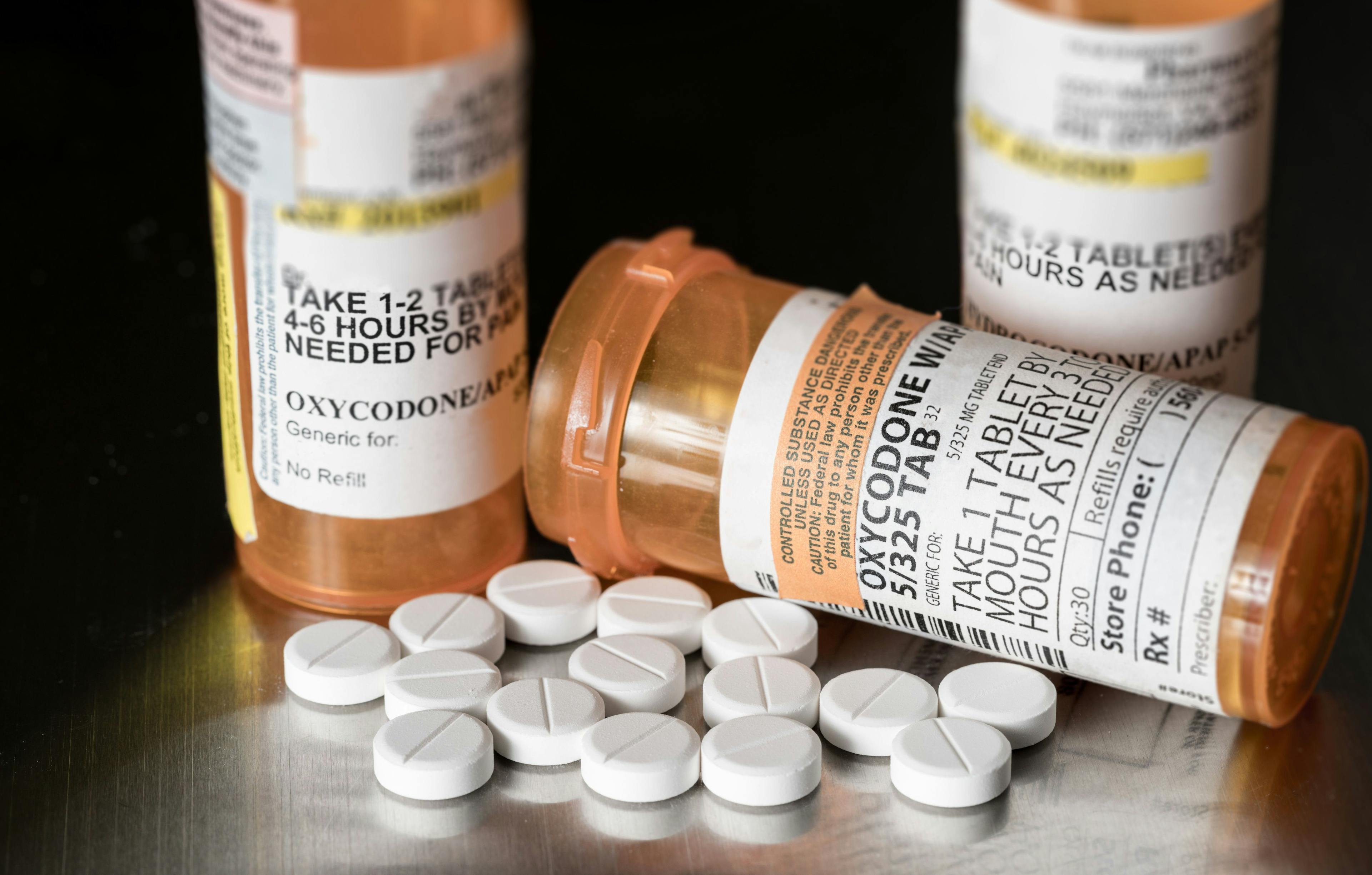Various bottles of prescription opioids