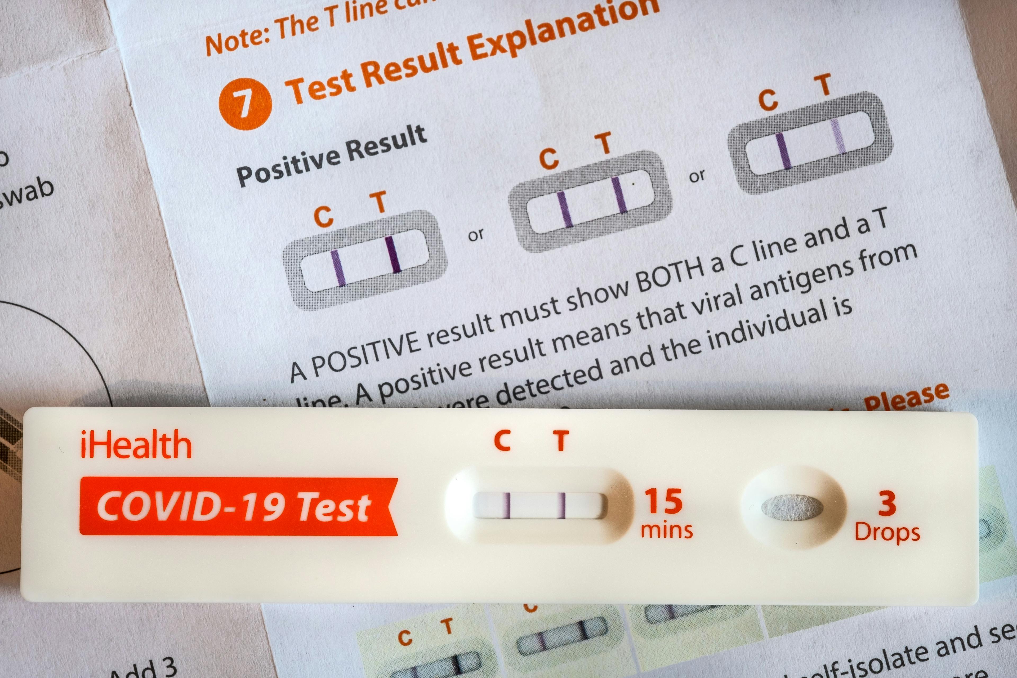 Positive COVID-19 PCR test -- Image credit: David Gales | stock.adobe.com