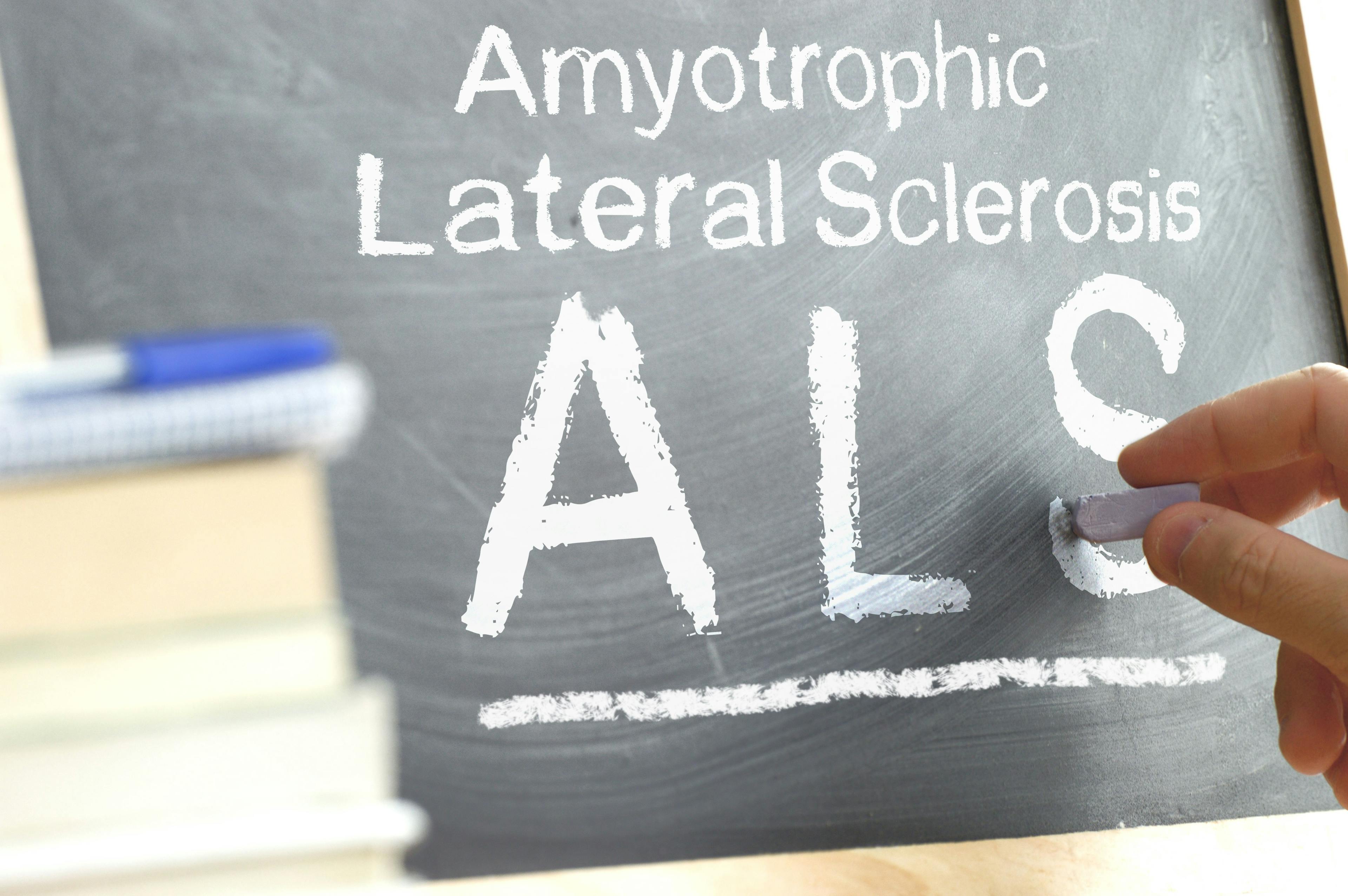 ALS written on chalkboard -- Image credit: JuanCi Studio | stock.adobe.com