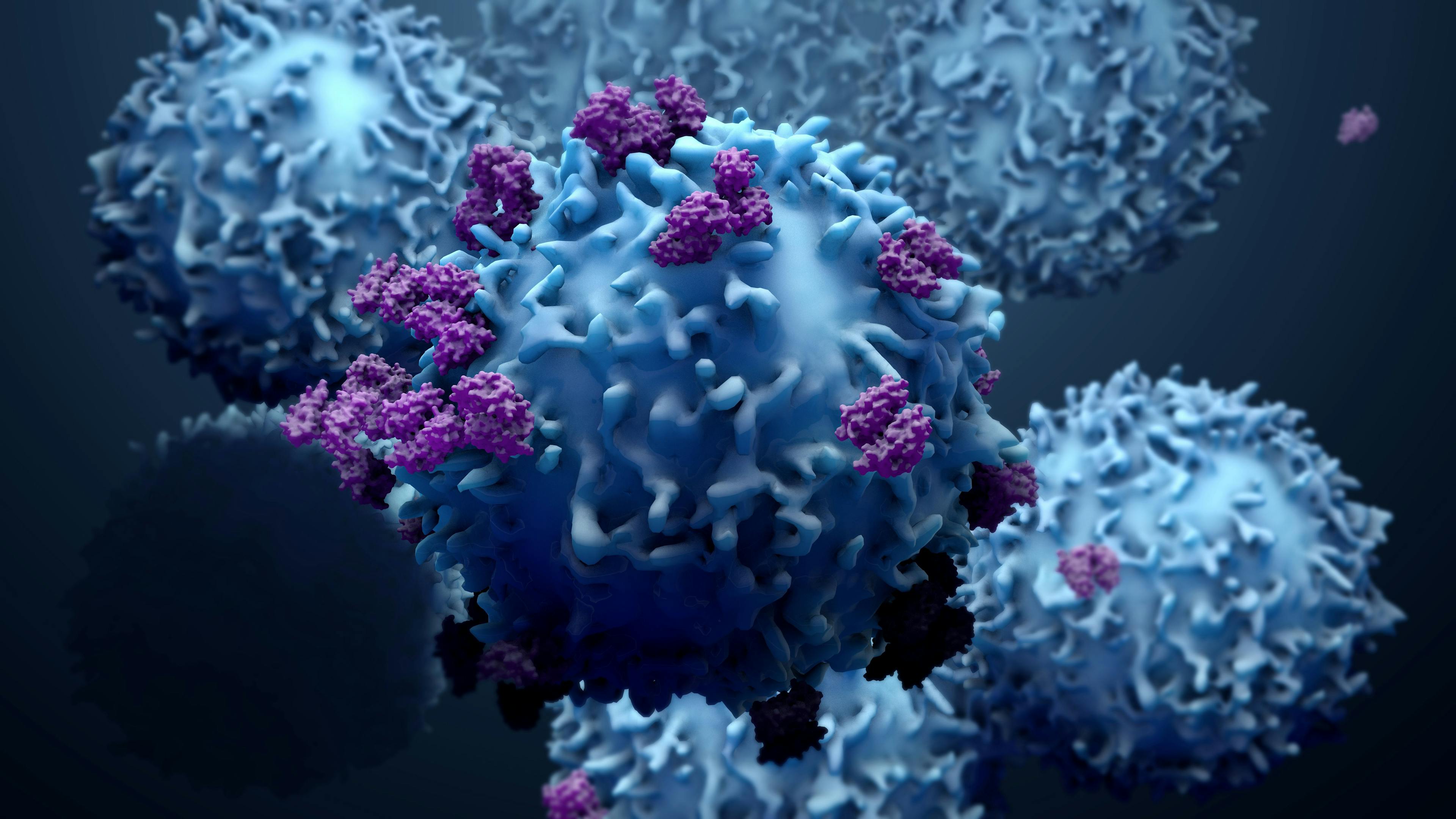 3d illustration proteins with lymphocytes, t cells or cancer cells | Image Credit: Design Cells - stock.adobe.com