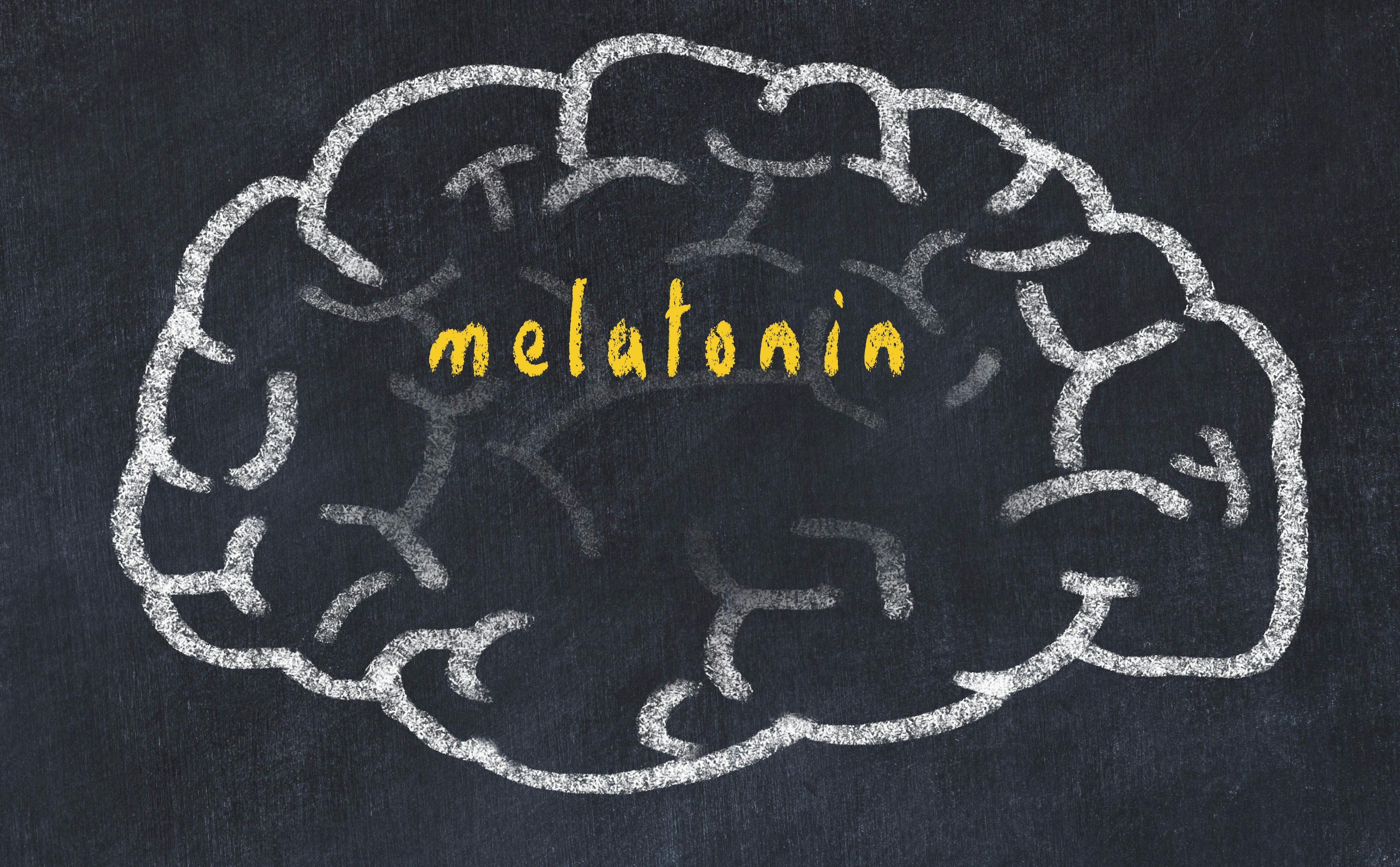 Drawind of human brain on chalkboard with inscription melatonin | Image Credit: iushakovsky - stock.adobe.com
