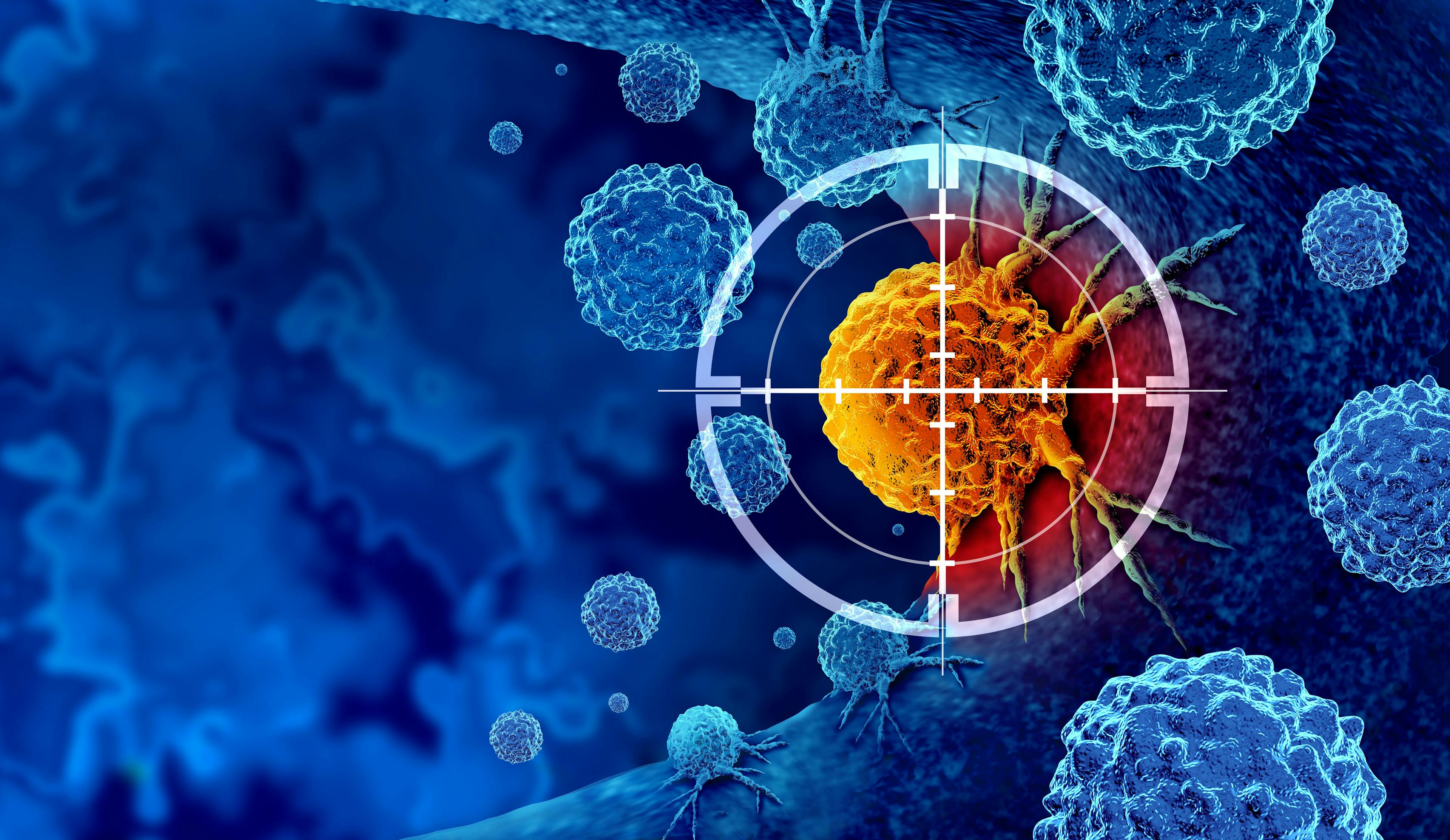 Cancer detection and screening as a treatment for malignant cells with a biopsy or testing caused by carcinogens and genetics with a cancerous cell as an immunotherapy symbol | Image Credit: freshidea - stock.adobe.com