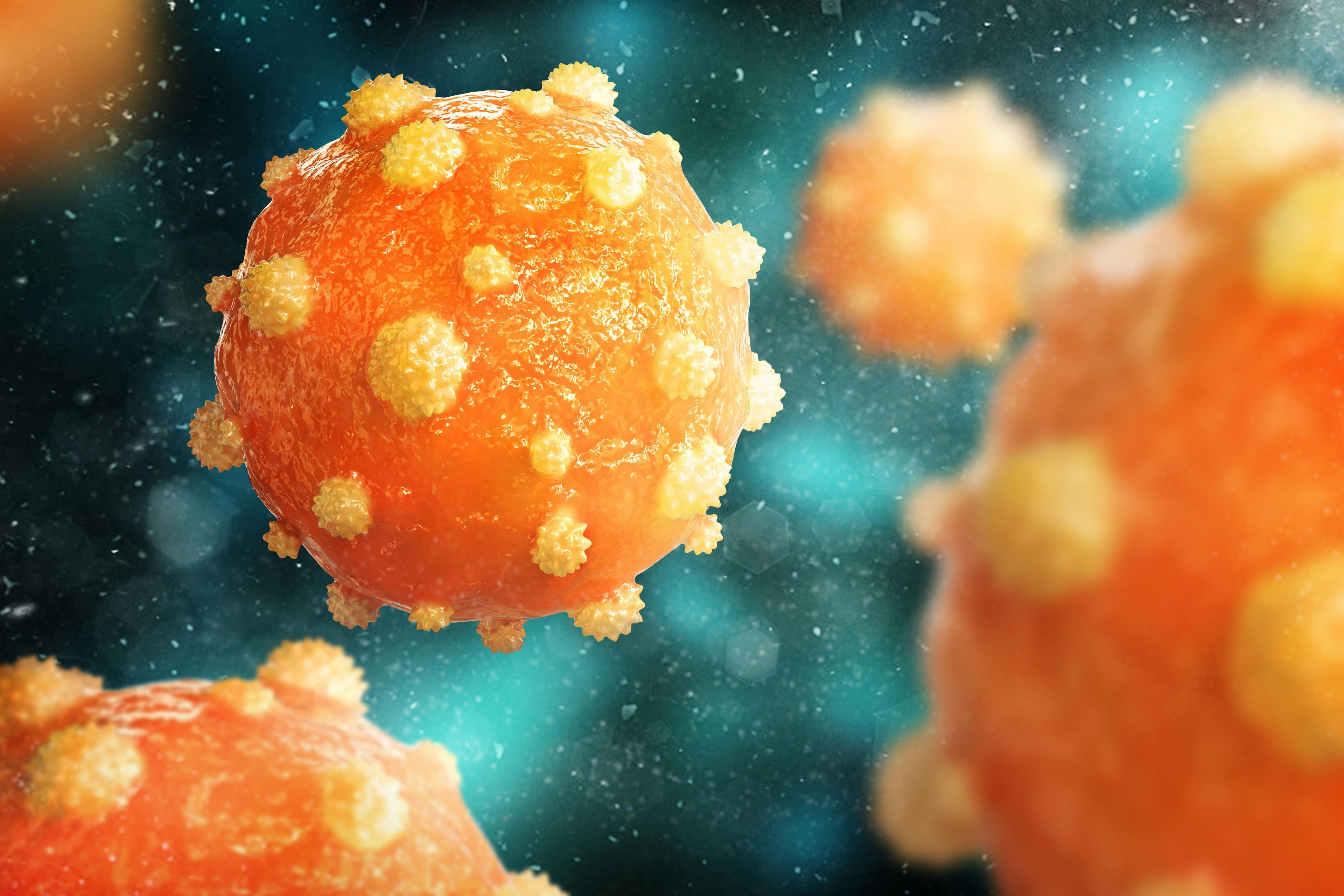 Hepatitis B virus on a white background. 3d illustration | Image Credit: sveta - stock.adobe.com