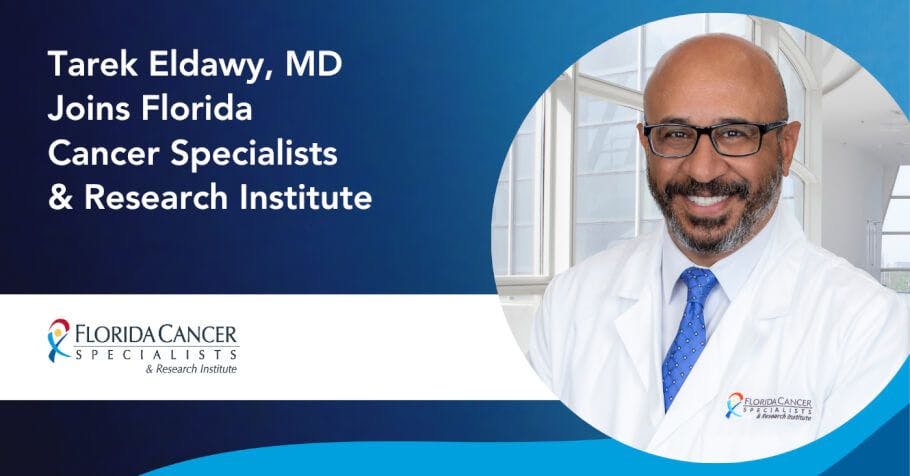 Tarek Eldawy, MD is providing care to patients at the Florida Cancer Specialists & Research Institute, LLC (FCS) locations in Altamonte Springs, Lake Nona, and Oviedo. Image Credit: © FCS