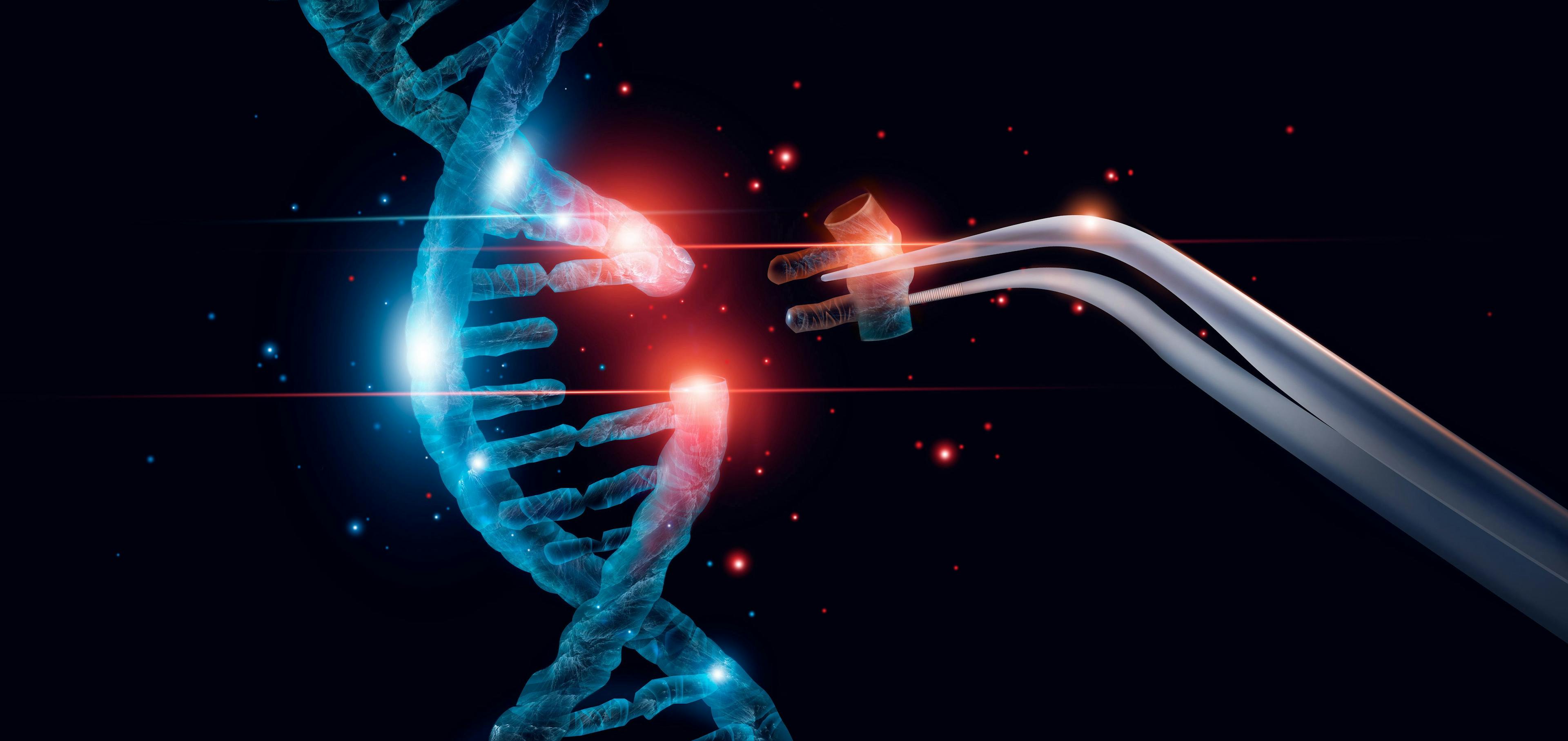 Cut and replacing part of a DNA molecule -- Image credit: ipopba | stock.adobe.com 