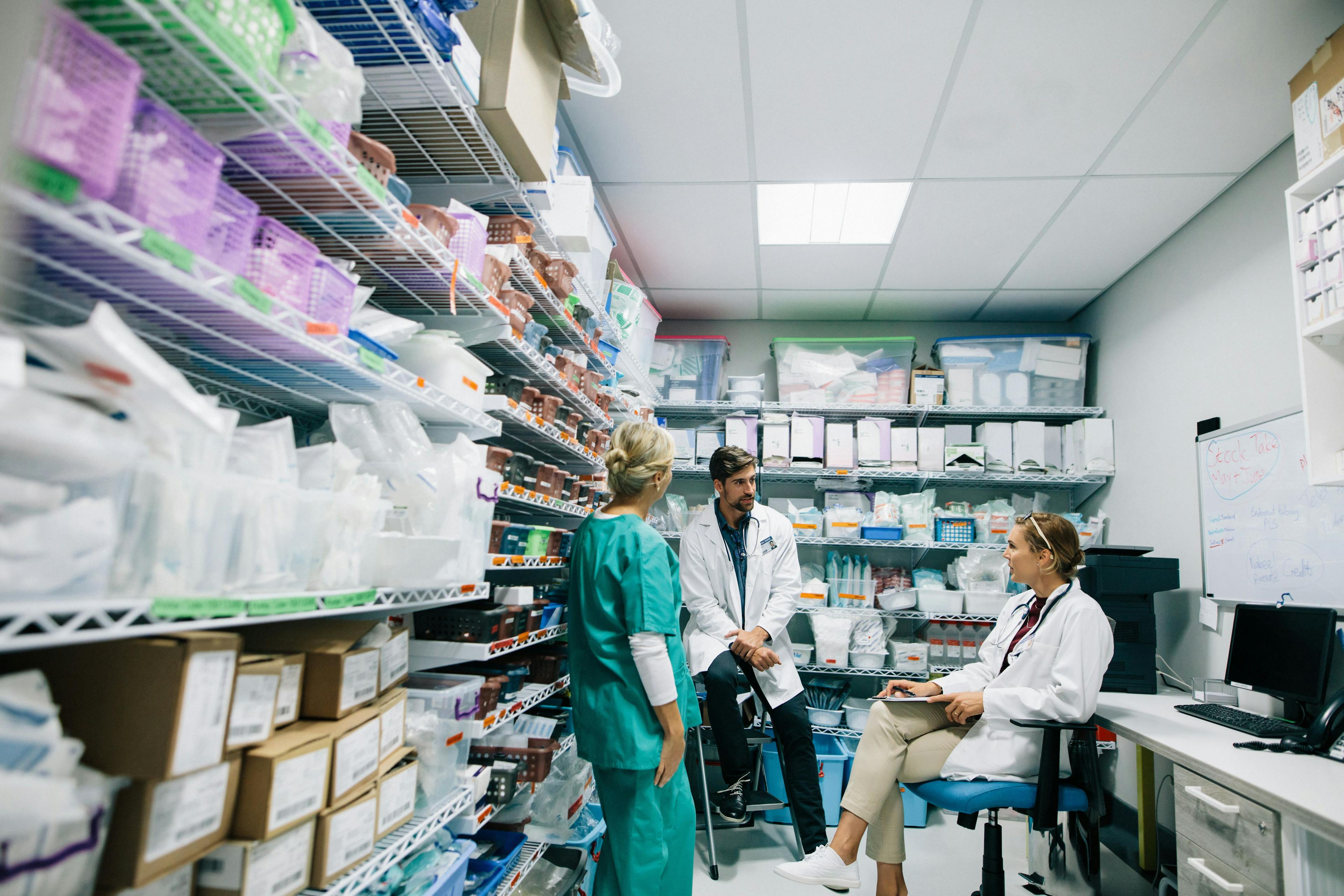 Pharmacists talking with a nurse | Image credit: Jacob Lund - stock.adobe.com