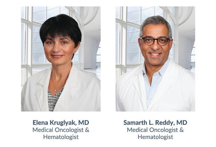 Medical Oncologists Elena Kruglyak, MD and Samarth Reddy, MD Join Florida Cancer Specialists & Research Institute