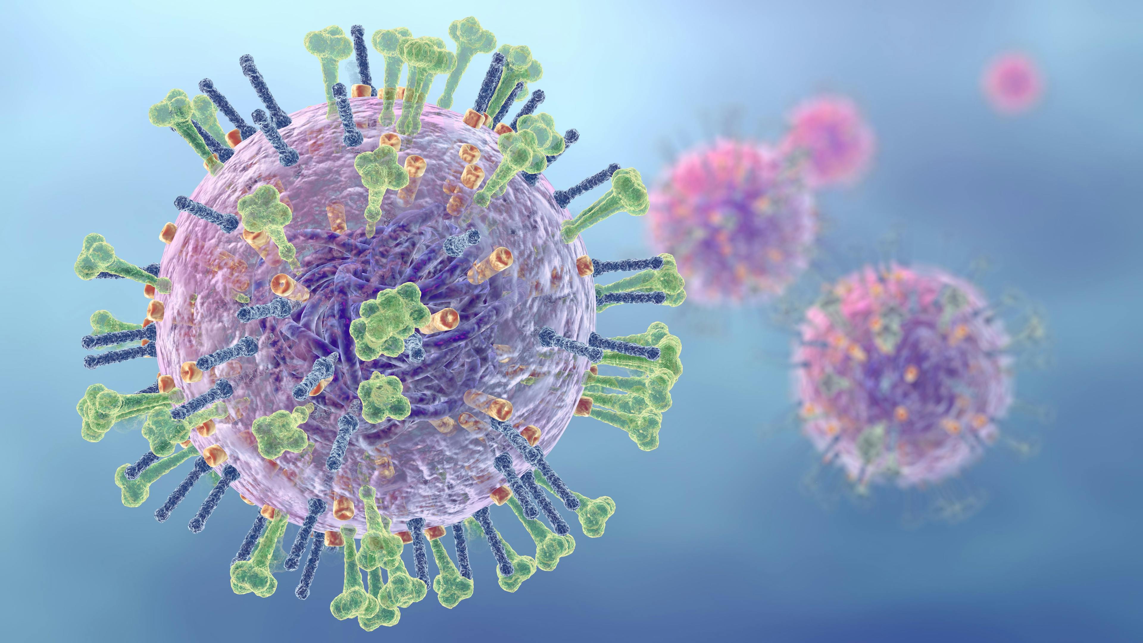 Influenza virus, medically illustration | Image Credit: Axel Kock - stock.adobe.com