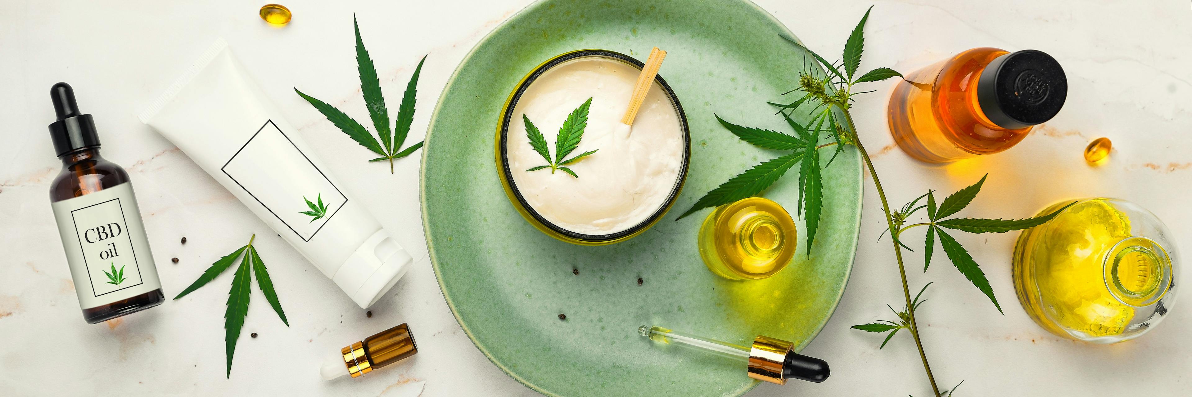 Image of cannabis and CBD products 