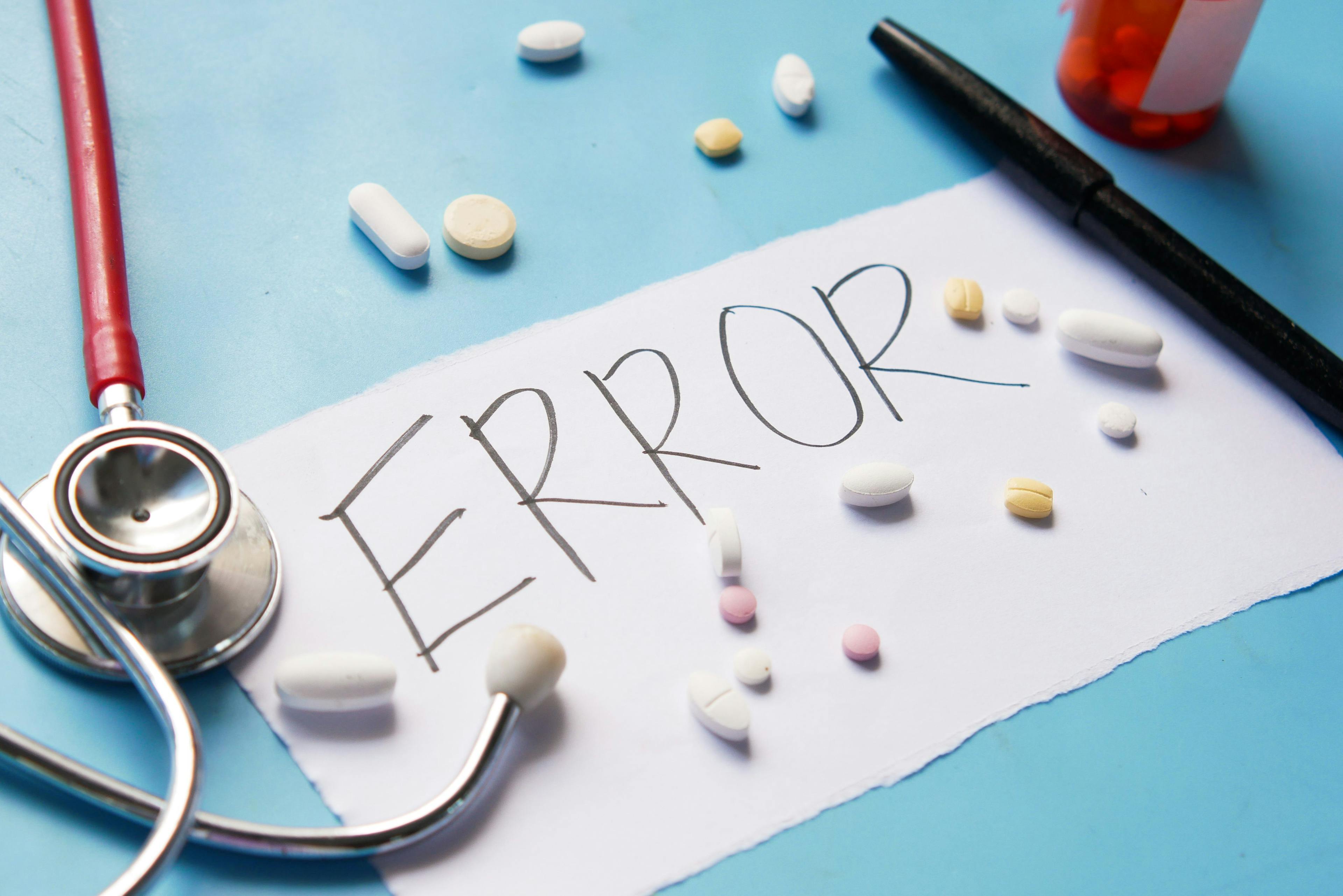 Medical error text on a paper with pills and stethoscope on table - Image credit: Towfiqu Barbhuiya | stock.adobe.com