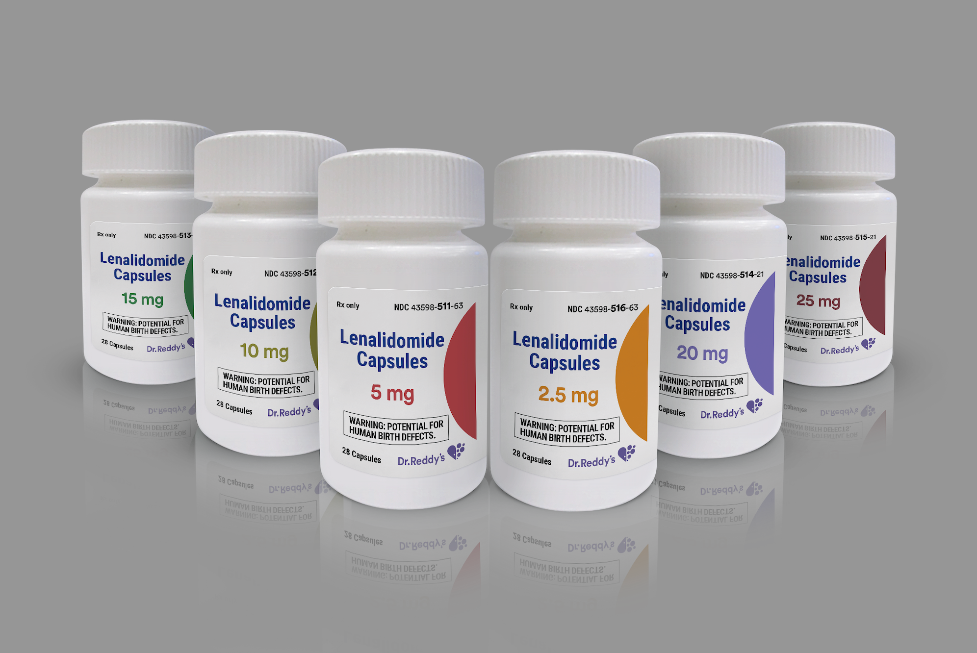Dr. Reddy's Laboratories announces the launch of Lenalidomide Capsules in the U.S. with two of six strengths eligible for first-to-market, 180-day exclusivity