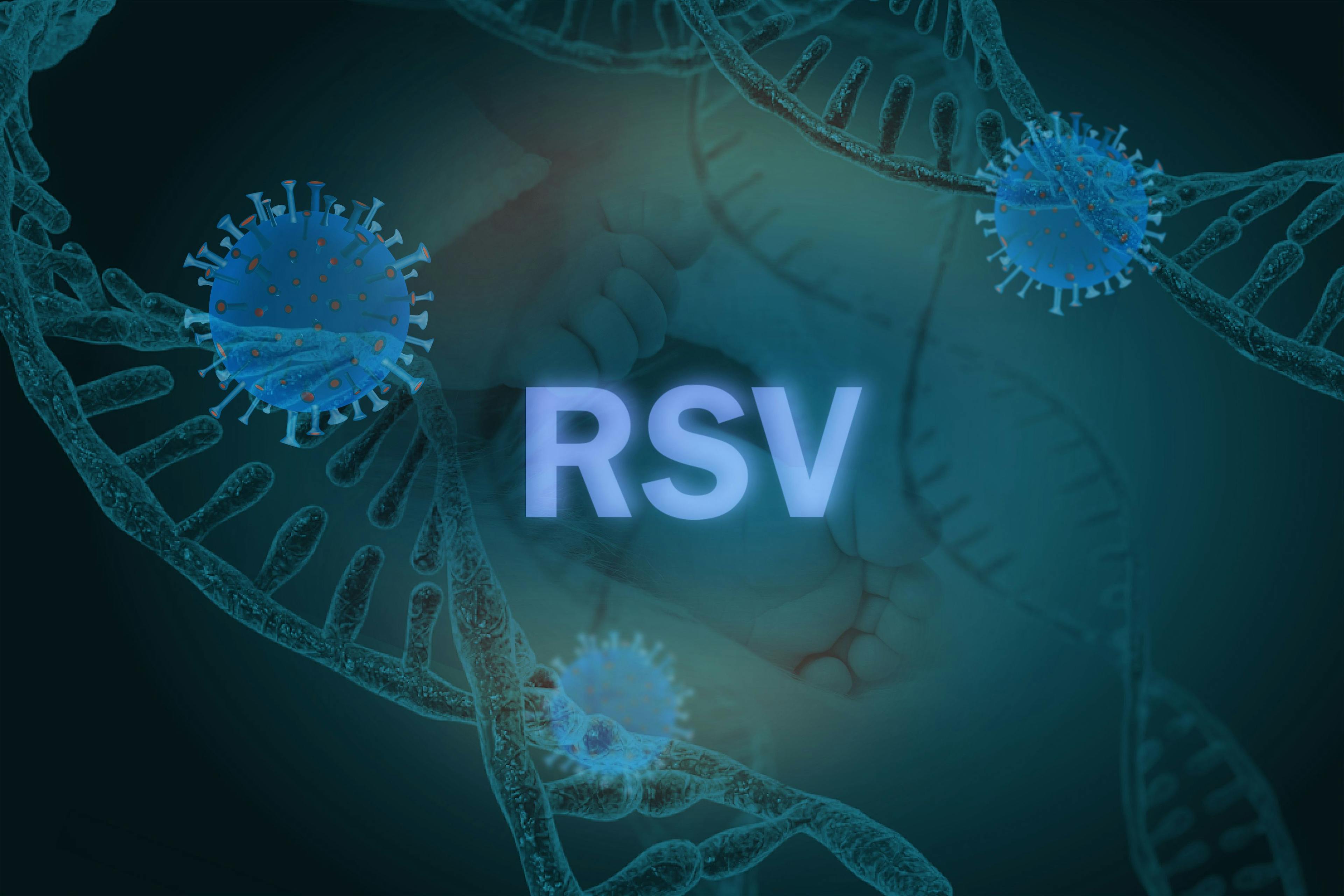 RSV virus and DNA on the background of infant feet - Image credit: Julia | stock.adobe.com