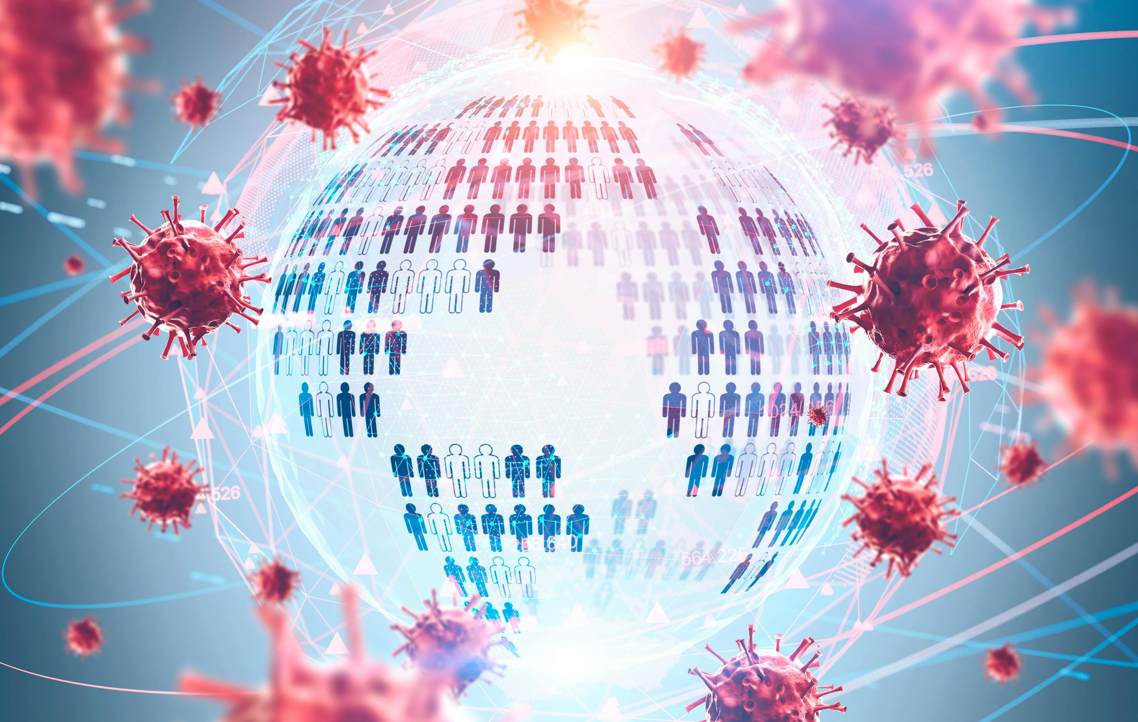 Coronavirus pandemia concept, planet hologram. Image Credit: Adobe Stock - ImageFlow.