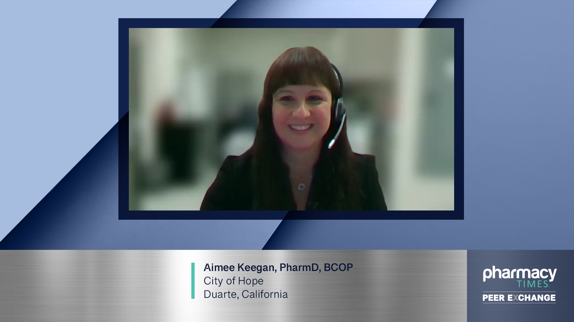 Aimee Keegan, PharmD, BCOP, a clinical pharmacist