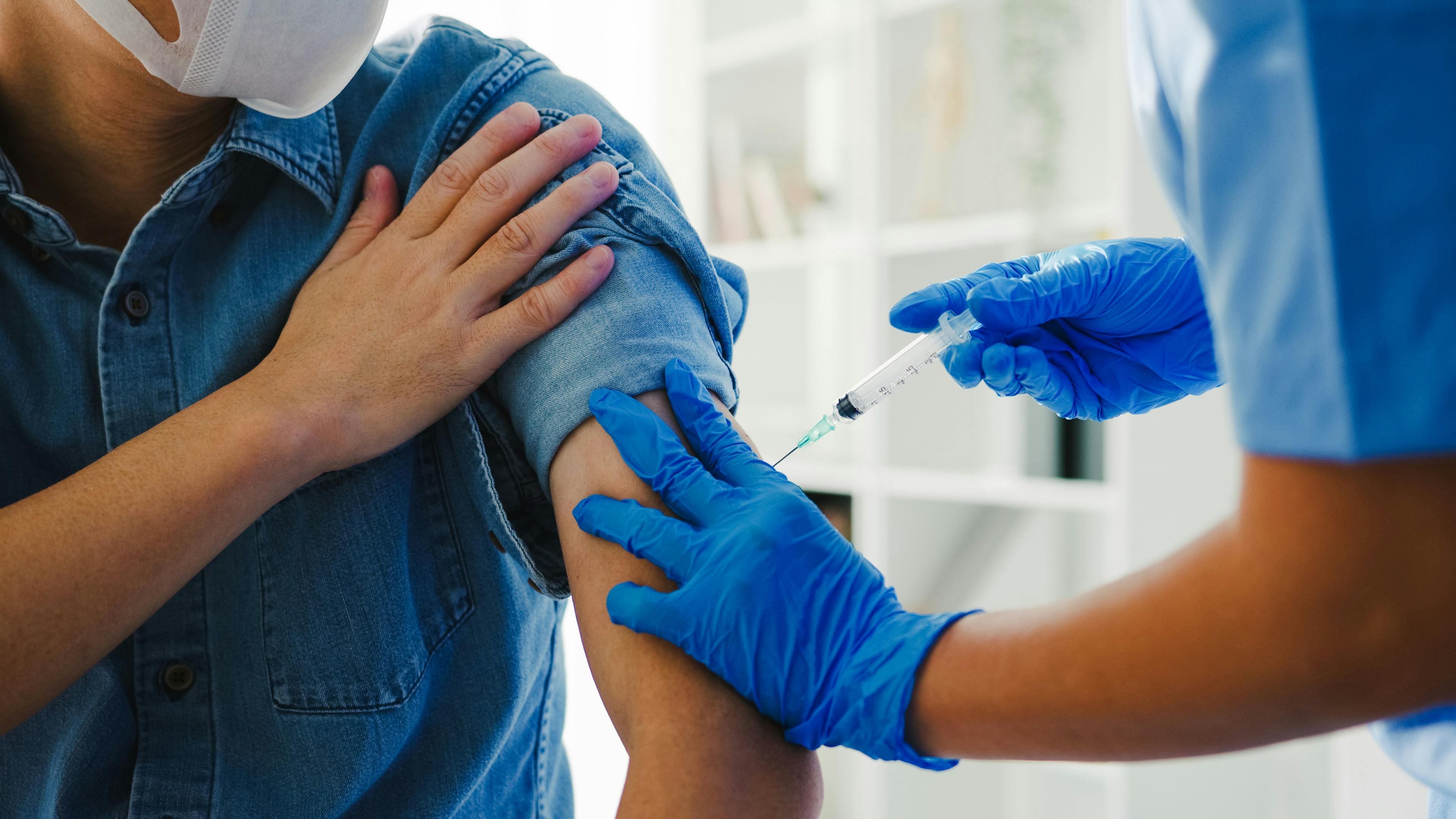 Patient receiving a vaccine