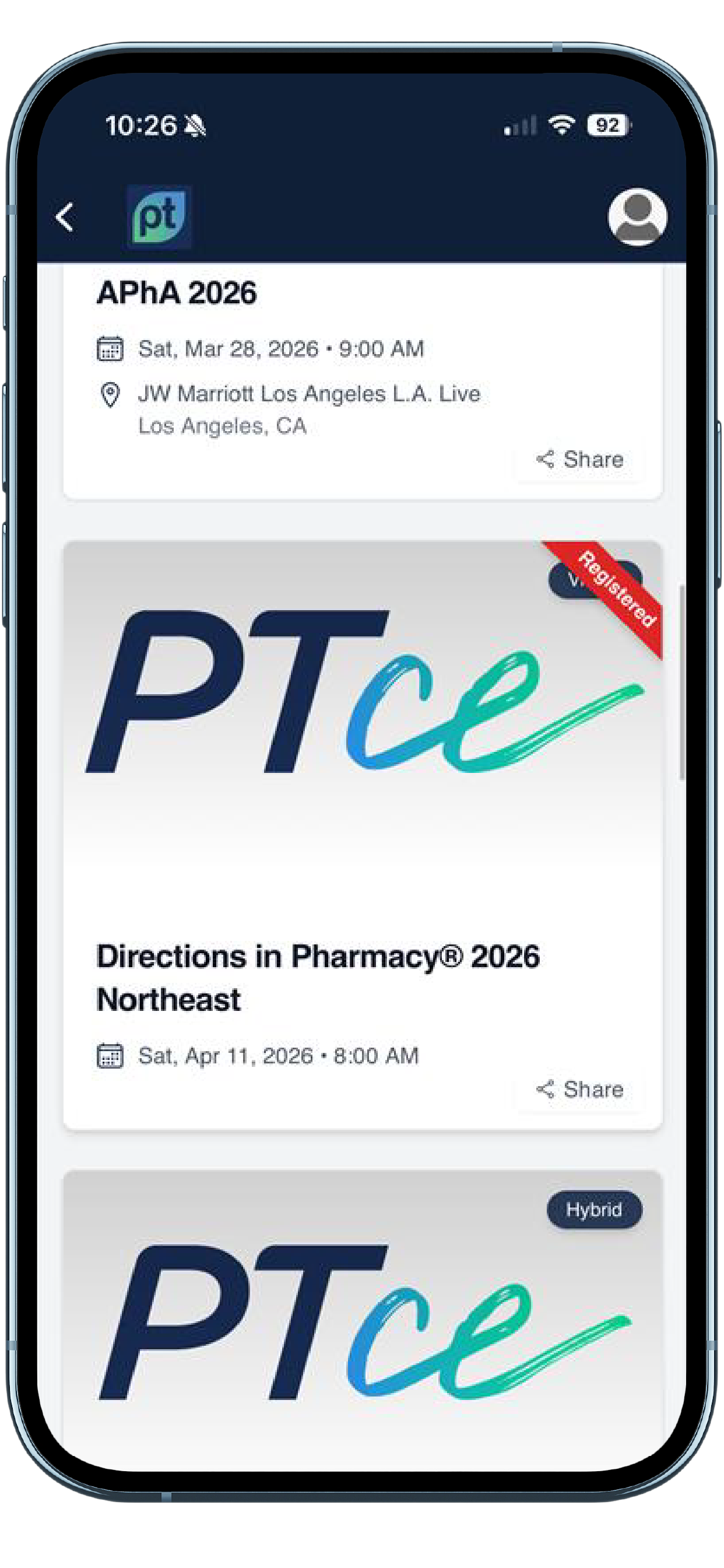 Pharmacy Times Network App - PTCE Events